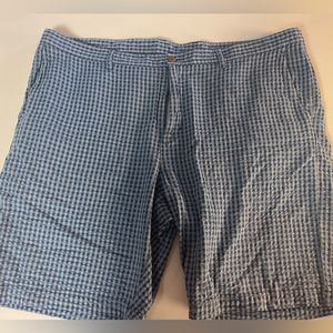 Men's Blue Checkered Shorts